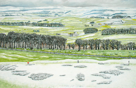 Towards Lathkill from Arbor Low (private collection)